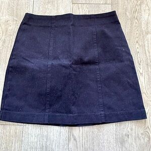 Black A-line Mini Skirt